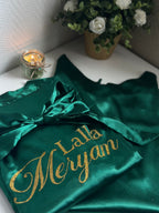 Peignoir et nuisette vert