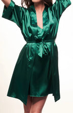 Peignoir et nuisette vert