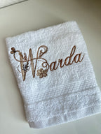 Serviette invité brodé