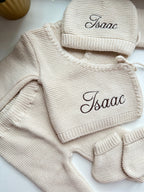 Ensemble bébé en maille brodé